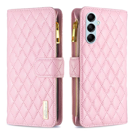 Diamond Lattice Zipper Wallet Leather Flip Phone Case