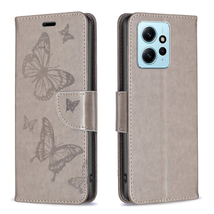 Two Butterflies Embossing Leather Phone Case