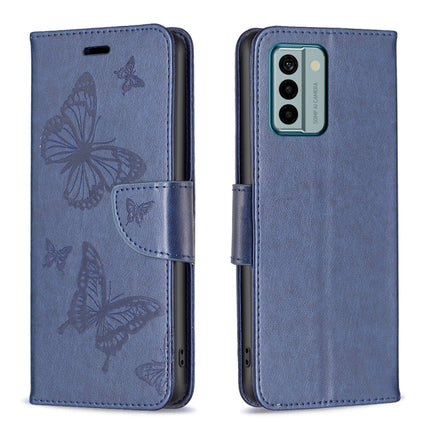 Two Butterflies Embossing Leather Phone Case