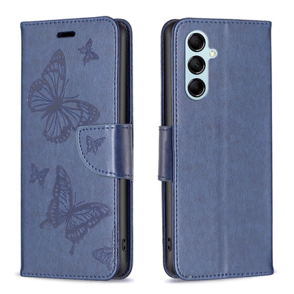 Two Butterflies Embossing Leather Phone Case