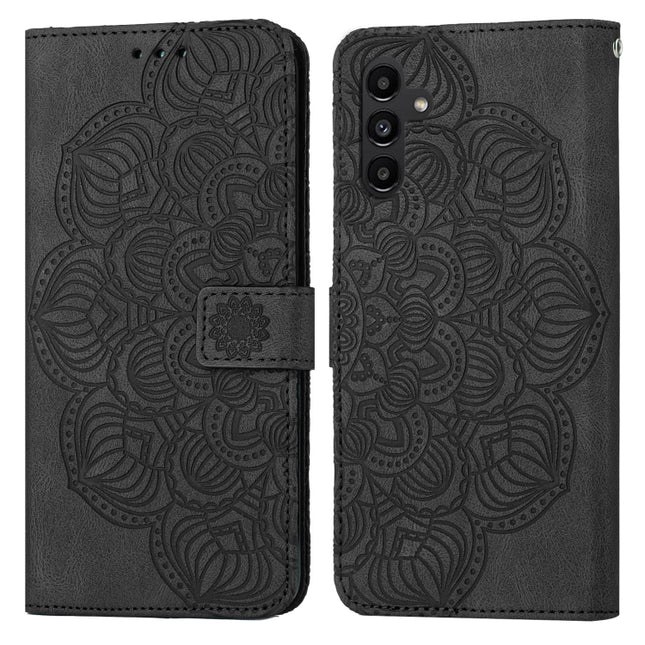 Mandala Embossed Flip Leather Phone Case, For Samsung Galaxy A24 4G, For Xiaomi Redmi 12C, For Xiaomi Redmi Note 12 4G Global, For Xiaomi Redmi Note 12 5G Global/Poco X5, For Xiaomi Redmi Note 12 Pro 5G/Poco X5 Pro