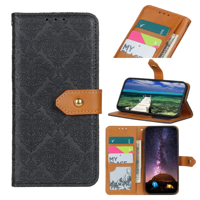European Floral Embossed Leather Phone Case, For Samsung Galaxy M14