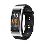 Silver + Black Silicone Strap