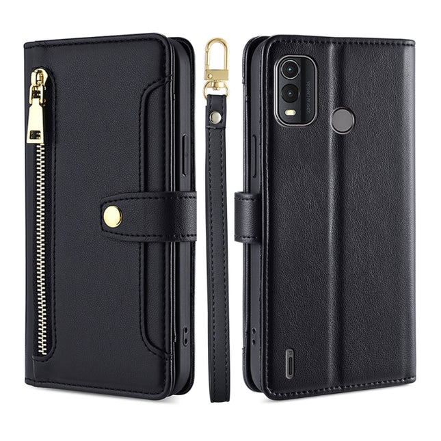 Lite Sheep Texture Cross-body Zipper Wallet Leather Phone Case