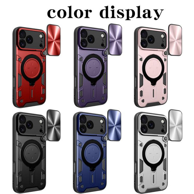CD Texture Sliding Camshield Magnetic Holder Phone Case, For iPhone 17 Pro Max, For iPhone 17 Pro, For iPhone 17, For iPhone Air, For iPhone 16e, For iPhone 16 Pro Max, For iPhone 16 Pro, For iPhone 16 Plus, For iPhone 16, For iPhone 15 Pro Max��������...