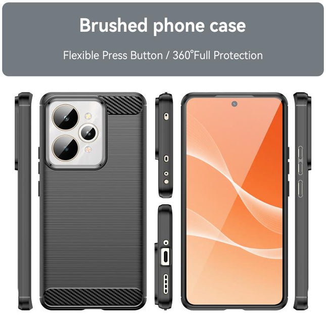 Carbon Fiber Brushed Texture TPU Phone Case