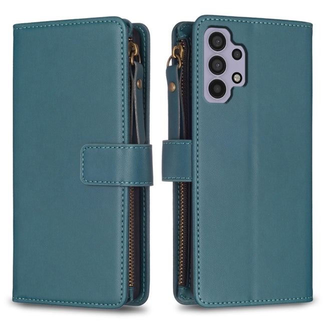 9 Card Slots Zipper Wallet Leather Flip Phone Case