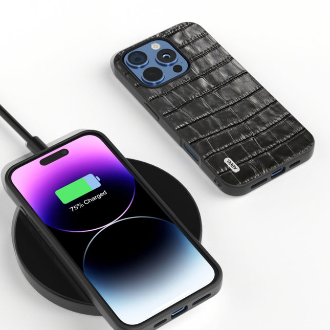 ABEEL Crocodile Texture Genuine Leather Phone Case