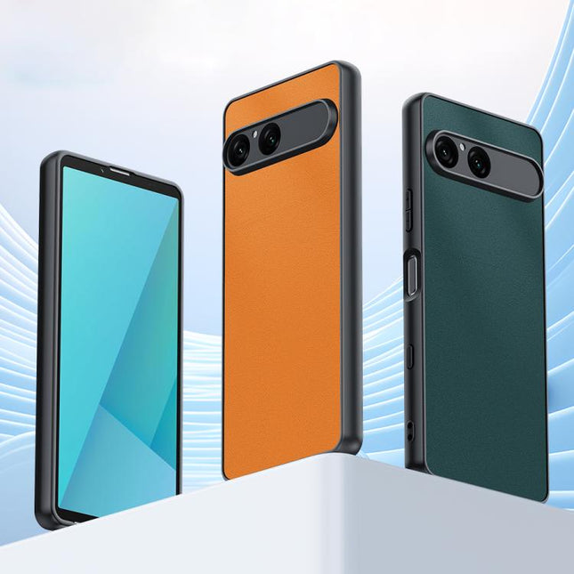 Ultra-thin Plain Skin Leather Phone Case