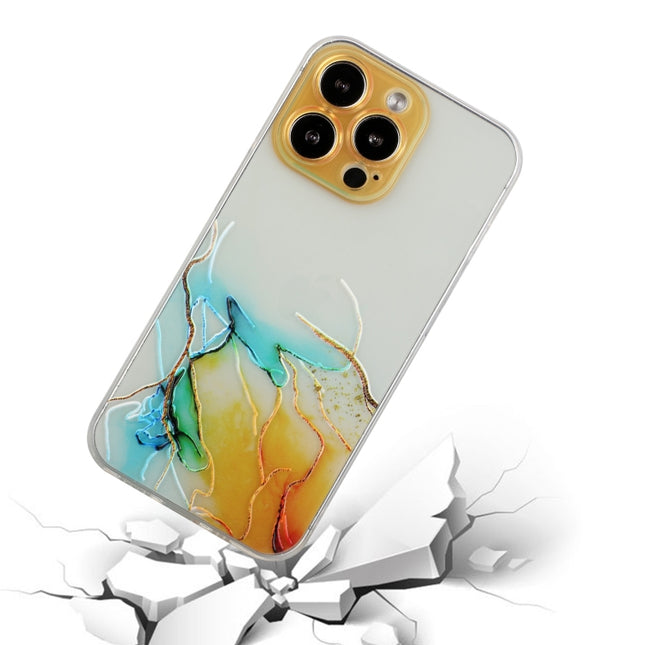 Hollow Marble Pattern TPU Straight Edge Phone Case