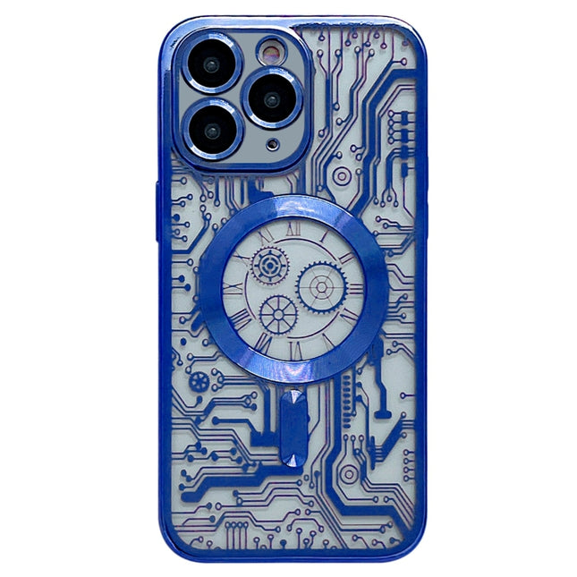 Electroplated Circuit Board Pattern MagSafe Phone Case