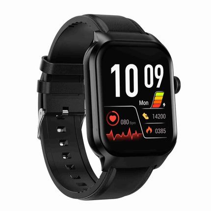 2.01 inch Leather Strap Bluetooth Call Smart Watch Support Heart Rate Monitoring / Non-invasive Blood Sugar