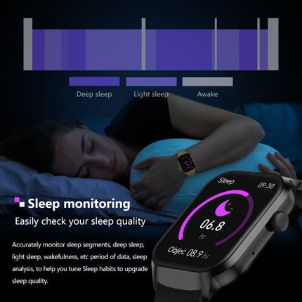 2.01 inch Leather Strap Bluetooth Call Smart Watch Support Heart Rate Monitoring / Non-invasive Blood Sugar