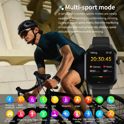 2.01 inch Leather Strap Bluetooth Call Smart Watch Support Heart Rate Monitoring / Non-invasive Blood Sugar