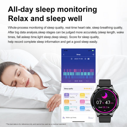 1.43 inch Leather Strap Bluetooth Call Smart Watch Support ECG / Non-invasive Blood Sugar