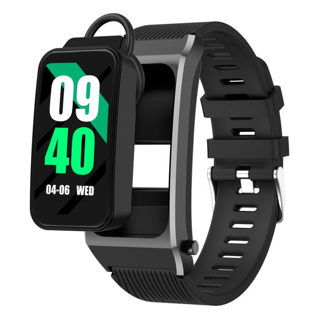 B7 Pro 1.5 inch 2 in 1 Bluetooth Earphone Silicone Strap Smart Watch, Support Heart Rate / Sleep Monitoring