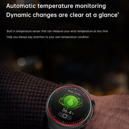 T82 1.43 inch Round Screen BT Call Smart Watch, Heart Rate / Blood Pressure / Blood Oxygen / Sleep / Blood Sugar / HRV / Metope / SOS