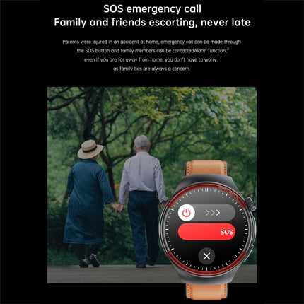 T82 1.43 inch Round Screen BT Call Smart Watch, Heart Rate / Blood Pressure / Blood Oxygen / Sleep / Blood Sugar / HRV / Metope / SOS