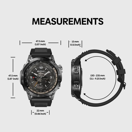 Zeblaze Stratos 2 Plus 1.43 inch Screen 3 ATM Health and Fitness GPS Smart Watch