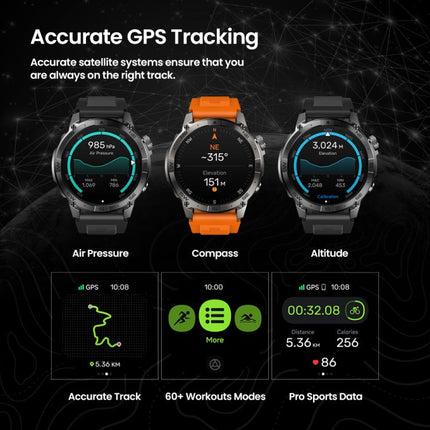 Zeblaze Stratos 2 Plus 1.43 inch Screen 3 ATM Health and Fitness GPS Smart Watch
