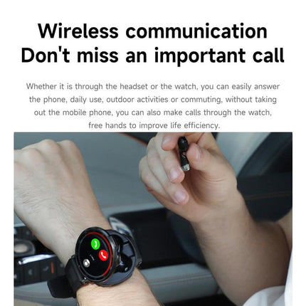 D11 1.46 inch 2 in 1 Bluetooth Earphone Smart Watch, Support Bluetooth Call / NFC / Heart Rate