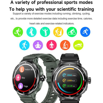 D11 1.46 inch 2 in 1 Bluetooth Earphone Smart Watch, Support Bluetooth Call / NFC / Heart Rate