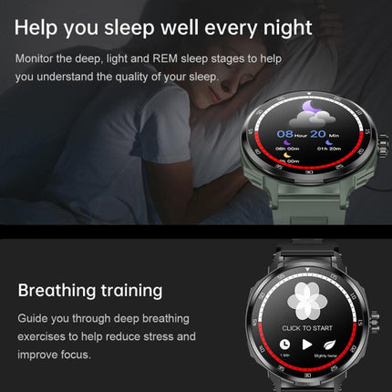 D11 1.46 inch 2 in 1 Bluetooth Earphone Smart Watch, Support Bluetooth Call / NFC / Heart Rate