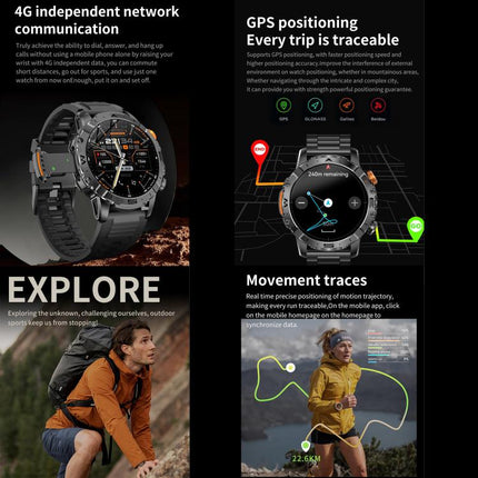 BH11 4G LTE Android 8.1 Smart Watch, 2GB+16GB, Unisoc 8541 Quad Core, Support Heart Rate / Blood Oxygen