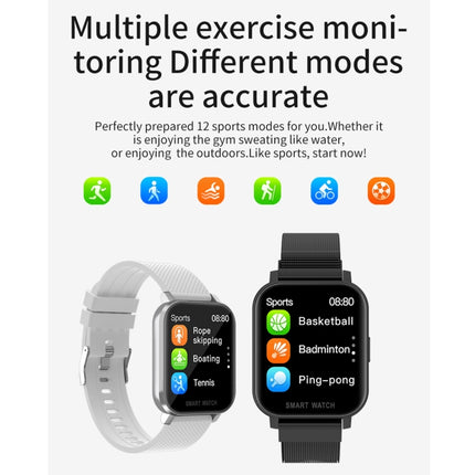 1.54 inch TFT Screen IP67 Waterproof Business Sport Silicone Strip Smart Watch, Support Sleep Monitor / Heart Rate Monitor / Blood Pressure Monitoring