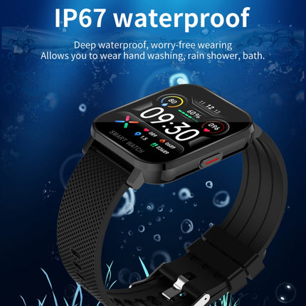 1.54 inch TFT Screen IP67 Waterproof Business Sport Silicone Strip Smart Watch, Support Sleep Monitor / Heart Rate Monitor / Blood Pressure Monitoring