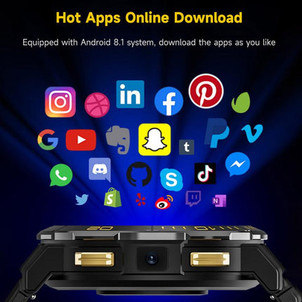 UNIWA DM300 4G Android Watch Phone, 1.43 inc Unisoc SL8541E Quad Core, Support Heart Rate / Blood Oxygen