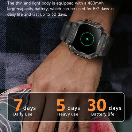 HT34 1.75 inch IPS Screen 3ATM Outdoor Sports BT Smart Watch