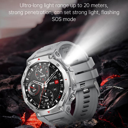 KT85 1.43 inch Screen 5ATM Outdoor Sports Smart Watch with Strong Flashlight
