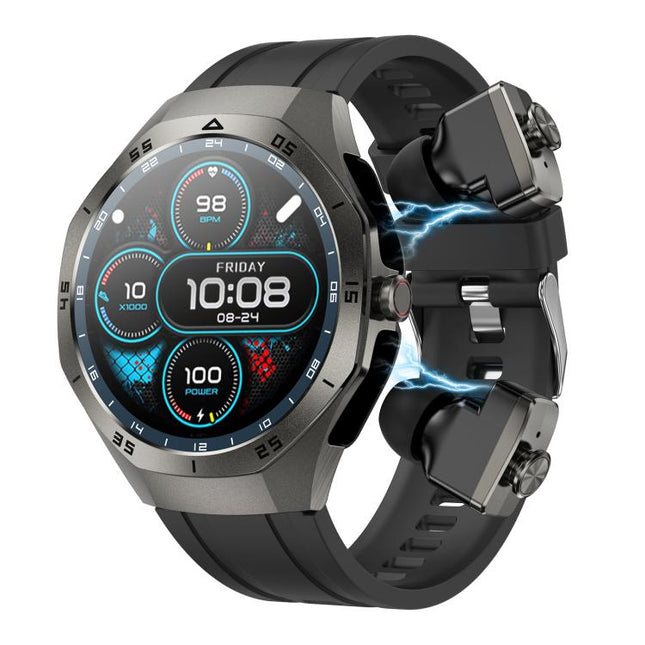 F38 Dual-ear Bluetooth Earphone Smart Watch IP67 Supports Heart Rate Monitoring