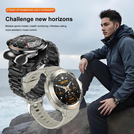 D13 2 in 1 Bluetooth Earphone Smart Call Watch, Support Bluetooth Call / NFC / Health Monitoring