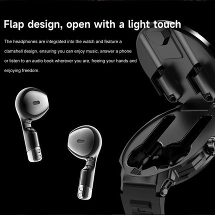 D13 2 in 1 Bluetooth Earphone Smart Call Watch, Support Bluetooth Call / NFC / Health Monitoring