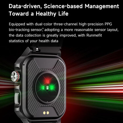 GTS9 1.96 inch TFT Screen Outdoor Rugged Smart Watch 3ATM Waterproof