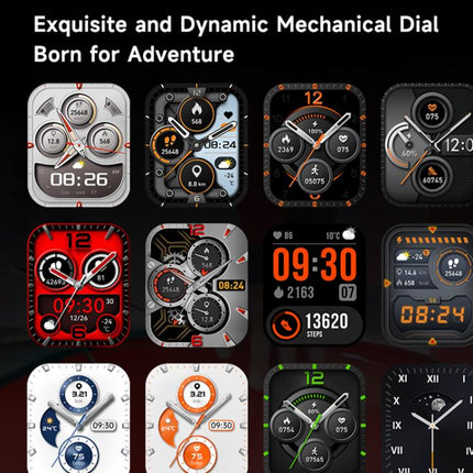 GTS9 1.96 inch TFT Screen Outdoor Rugged Smart Watch 3ATM Waterproof