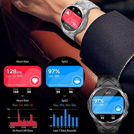 KT88 1.7 inch TFT Screen Outdoor Sports Smart Watch 3ATM Waterproof with Flashlight