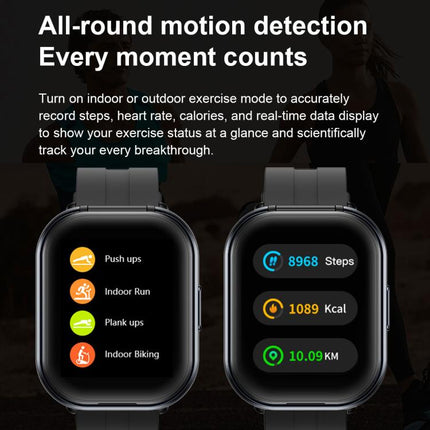 D12 2.01 inch TFT Screen Smart Bluetooth Watch & Headphone 2 in 1 Support Wireless Calling