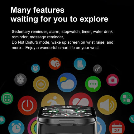 D12 2.01 inch TFT Screen Smart Bluetooth Watch & Headphone 2 in 1 Support Wireless Calling