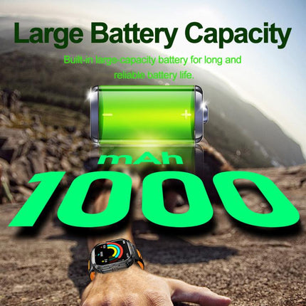 YK12 2.0 inch Screen Outdoor Sports Smart Watch IP68 Waterproof Built-in Flashlight