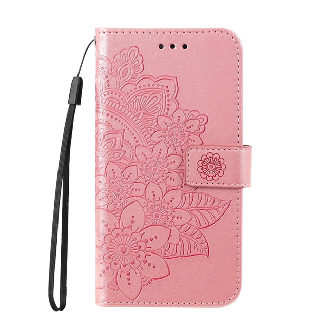 For Huawei nova 11i / Maimang 20 5G / Enjoy 60 Pro 7-petal Flowers Embossing Leather Phone Case