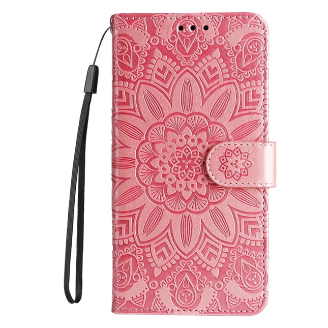 For Huawei nova 11i / Maimang 20 5G / Enjoy 60 Pro Embossed Sunflower Leather Phone Case