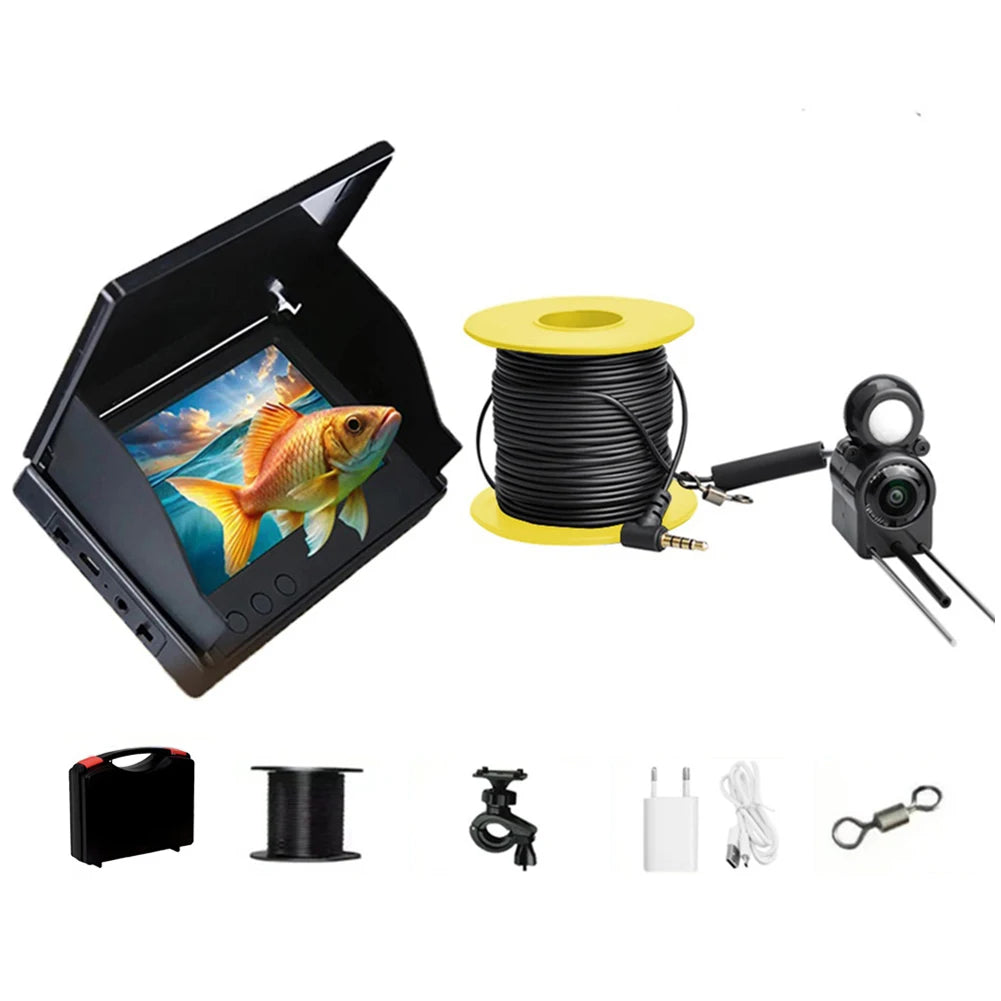Underwater Fishing Camera 4.3 Inch IPS Monitor Ice Fishing Camera Waterproof Video Fish Cam 15/20/30m Cable for Ice Lake Fishing