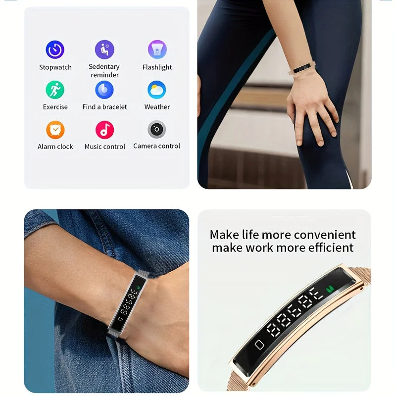 2026 Women Smart Bracelet With Heart Rate Monitor Activity Fitness Tracker Sports Wristband Waterproof Smart Watch Men Smartband