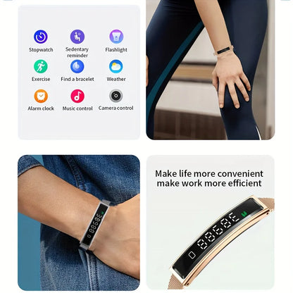 2026 Women Smart Bracelet With Heart Rate Monitor Activity Fitness Tracker Sports Wristband Waterproof Smart Watch Men Smartband