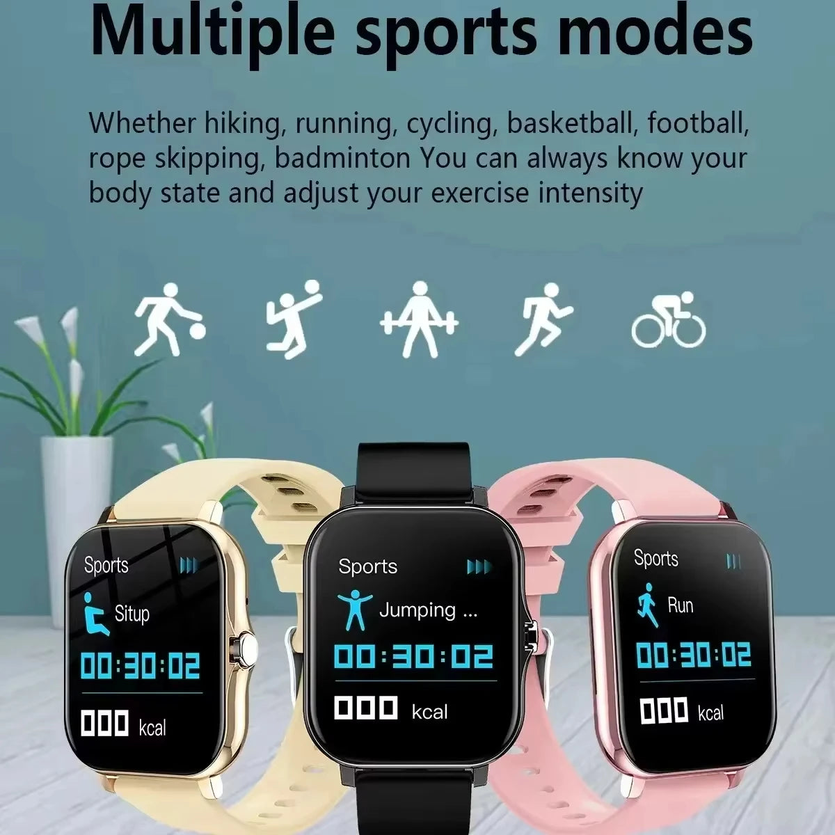 VIVO Smart Watch  Android iPhone 2.01 Inch HD Display Answer Make Call Message Preview Sport Modes DIY Dial Weather Forecast For