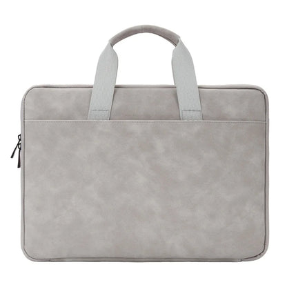 PU Lambskin Full Open Laptop Bag for 15-16 Inch Waterproof Shockproof Soft Touch Computer Bag