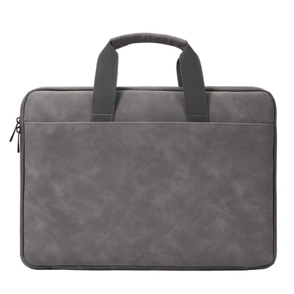PU Lambskin Full Open Laptop Bag for 15-16 Inch Waterproof Shockproof Soft Touch Computer Bag